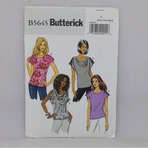 Butterick Sewing Pattern #B5645-Size Y XS-M-Blouses-Uncut-F/F-2011-Complete